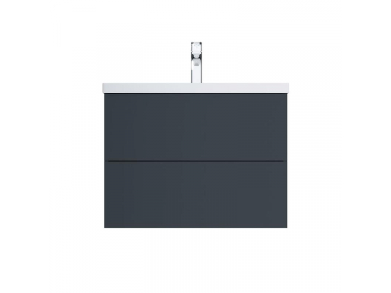 Купить Тумба под раковину Am.Pm Gem M90FHX07522GM, подвесная, 75 см, 2 ящика push-to-open, графит матовый