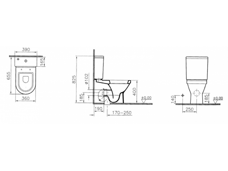 Купить Напольный унитаз Vitra S50 9739B003-0227 крышка стандарт