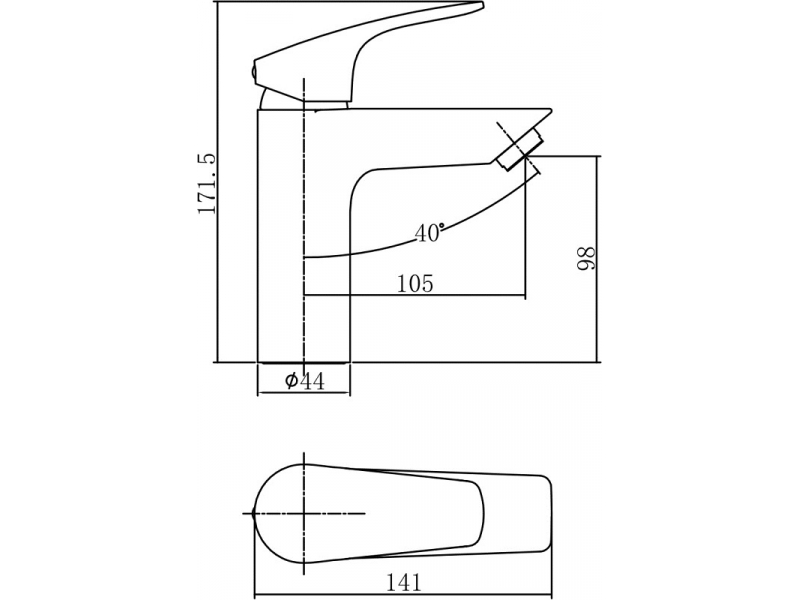 Купить Смеситель Aquanet Static AF330-10C для раковины, хром (237441)