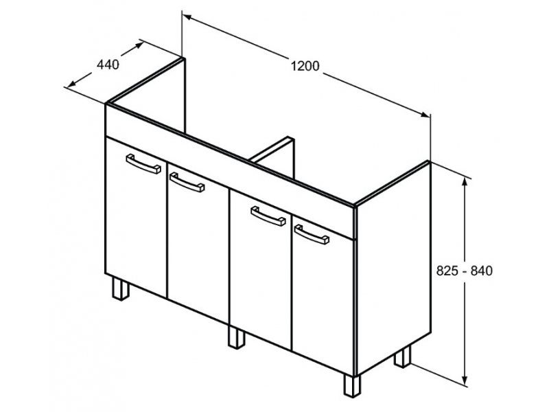 Купить Тумба под раковину Ideal Standard Tempo 120 см, напольная, белый лак глянцевый, E0538WG