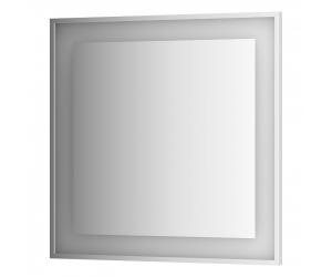 Зеркало в багетной раме и LED-светильником Evoform Ledside BY 2211 90х90 см