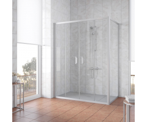 Душевой уголок Vegas Glass Z2P+ZPV, 170 x 70 x 190 см, профиль матовый хром, стекло прозрачное