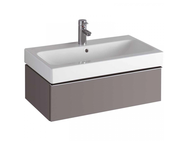 Купить Тумба под раковину Geberit iCon 840277000, 75 см, цвет платиновый