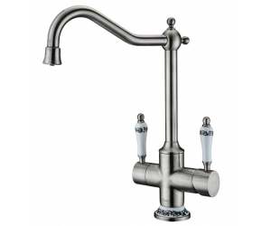 Смеситель Zorg Clean Water ZR 344 YF STEEL для кухни под фильтр, матовая нержавеющая сталь