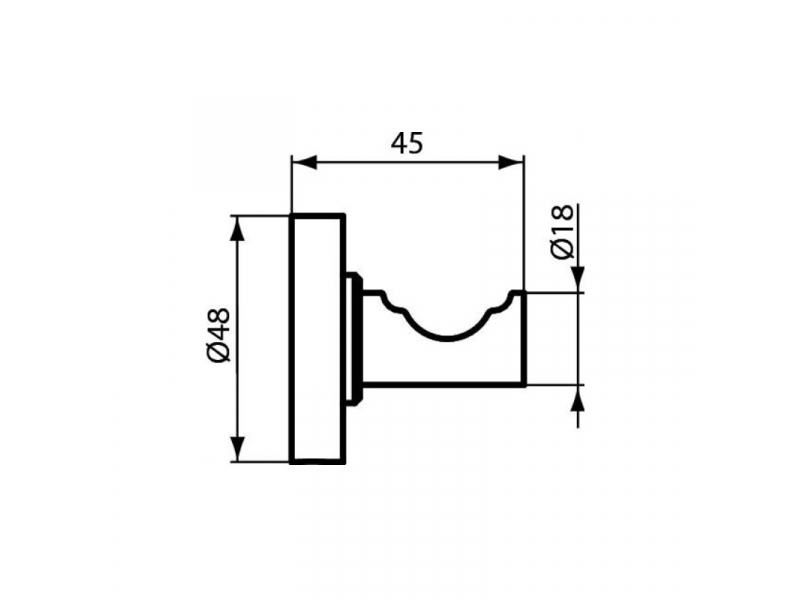 Купить Крючок Ideal Standard Iom, чёрный матовый, A9115XG