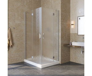 Душевой уголок Vegas Glass AFA-F Lux, 110 x 100 x 199.5 см, профиль матовый хром, стекло шиншилла, AFA-F Lux 100*90 07 02