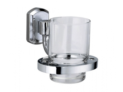 Стакан стеклянный с держателем WasserKRAFT 3028