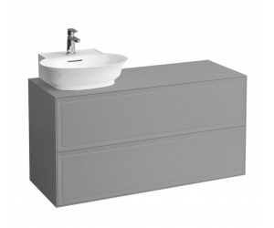 Тумба под раковину Laufen New Classic 117.5 х 45.5 х 60 см, 4.0608.7.085.627.1, подвесная, серый, вырез слева
