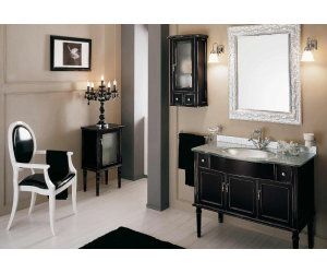 Комплект мебели Labor Legno MILADY Composizione MIL 102, черный с серебром, 105 см