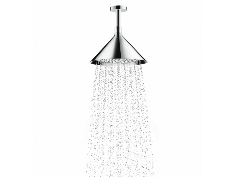 Купить Верхний душ Axor Showerpipe Front 26022000, 27,9x27,9 см, 2 режима струи, с держателем