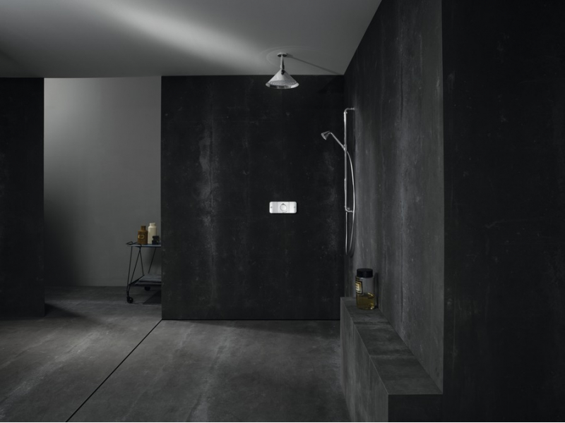 Купить Верхний душ Axor Showerpipe Front 26022000, 27,9x27,9 см, 2 режима струи, с держателем