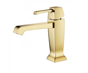 Смеситель для раковины Caprigo Diamante, с донным клапаном, золото, 50-020-oro