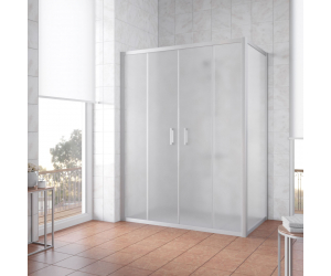 Душевой уголок Vegas Glass Z2P+ZPV, 170 x 100 x 190 см, профиль матовый хром, стекло сатин
