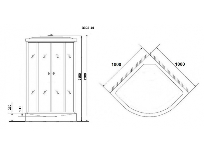 Купить Душевая кабина Niagara NG-3302-14G, 100 x 100 см с гидромассажем