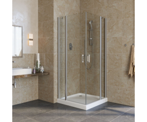 Душевой уголок Vegas Glass EFA Lux, 90 x 90 x 199.5 см, профиль матовый хром, стекло прозрачное