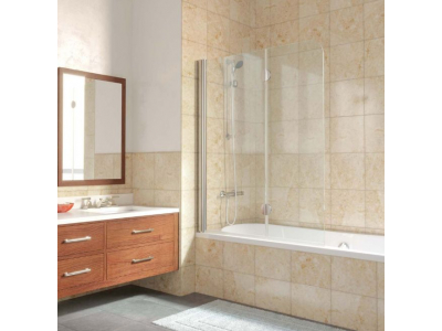 Шторка на ванну Vegas Glass E2V Lux 0120 05 ARTDECO D2, профиль - бронза, стекло – Artdeco D2, 120*150,5 см