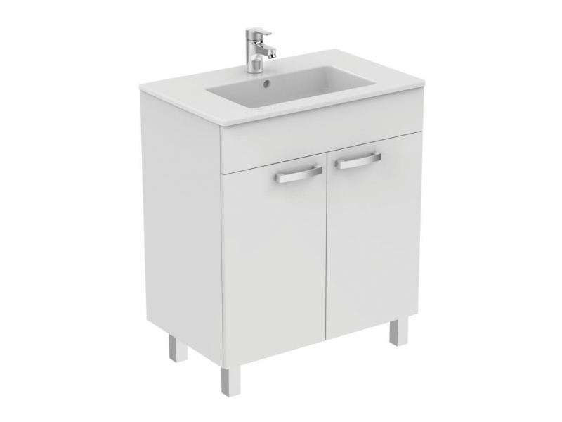 Купить Тумба под раковину Ideal Standard Tempo 70 см, напольная, белый лак глянцевый, E0536WG
