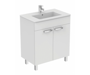 Тумба под раковину Ideal Standard Tempo 70 см, напольная, белый лак глянцевый, E0536WG
