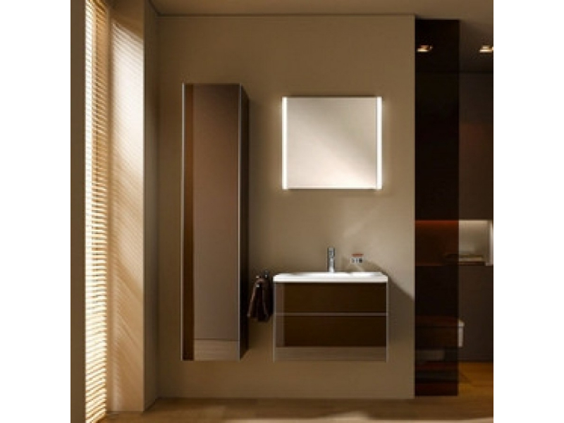 Купить Шкаф-пенал Keuco Royal Reflex New 34031 140002 35x33.5x167 см, с корзиной, фасад трюфель