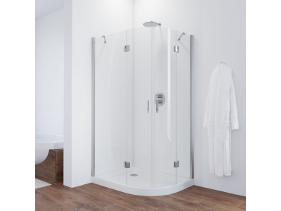 Душевой уголок Vegas Glass AFS-F, 100 x 90 x 190 см, профиль глянцевый хром, стекло прозрачное