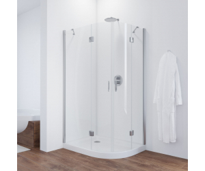 Душевой уголок Vegas Glass AFS-F, 100 x 90 x 190 см, профиль глянцевый хром, стекло прозрачное