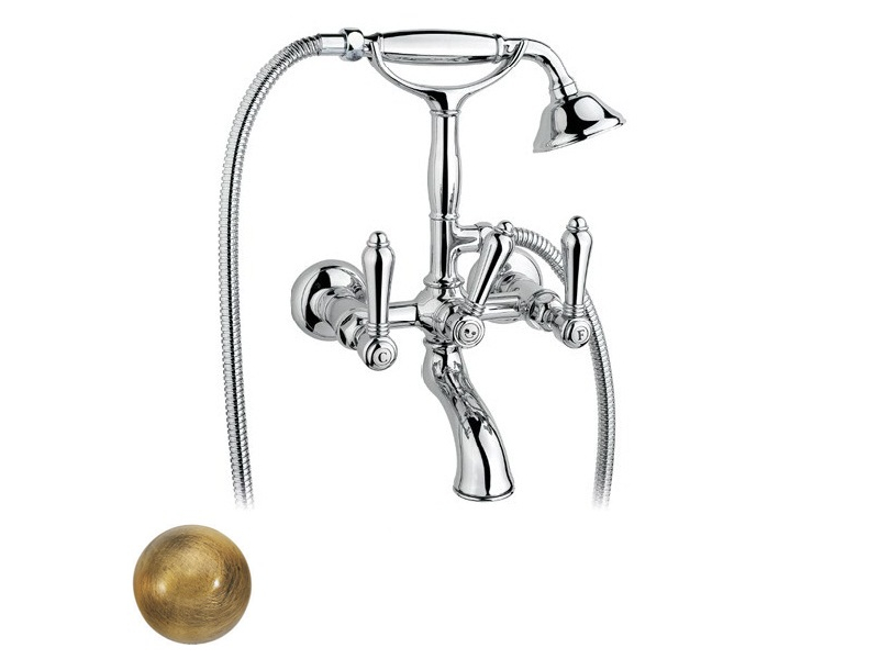 Купить Смеситель Nicolazzi P.M. Blanc 1401BZ78 для ванны, бронза, ручка белая керамика