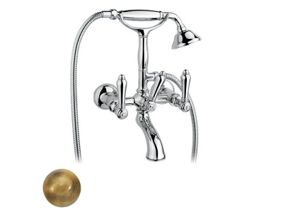 Смеситель Nicolazzi P.M. Blanc 1401BZ78 для ванны, бронза, ручка белая керамика