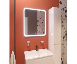 Зеркало Эстет Kare Luxe ФР-00006309, с LED-подсветкой, 80х70 см
