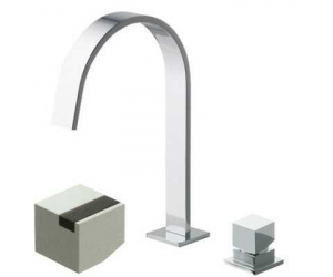 Смеситель Bandini Ice Cube 2 750920PN04LW для раковины, никель/ручка венге