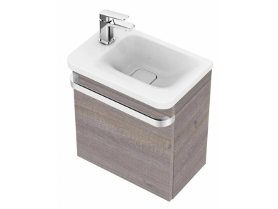 Тумба под раковину Ideal Standard Tonic II Guest 45 см, подвесная, левая, светло-серое дерево, R4318FE