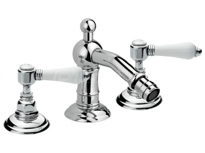 Смеситель Nicolazzi Dames Anglaises 1415CR78 для биде, хром, ручки P. Mont Blanc