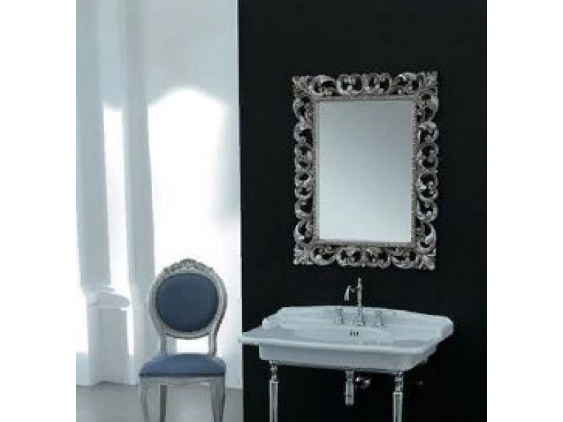Купить Зеркало ArtCeram Barocca ACS001 51, цвет рамы - античное серебро, 73 х 93 см