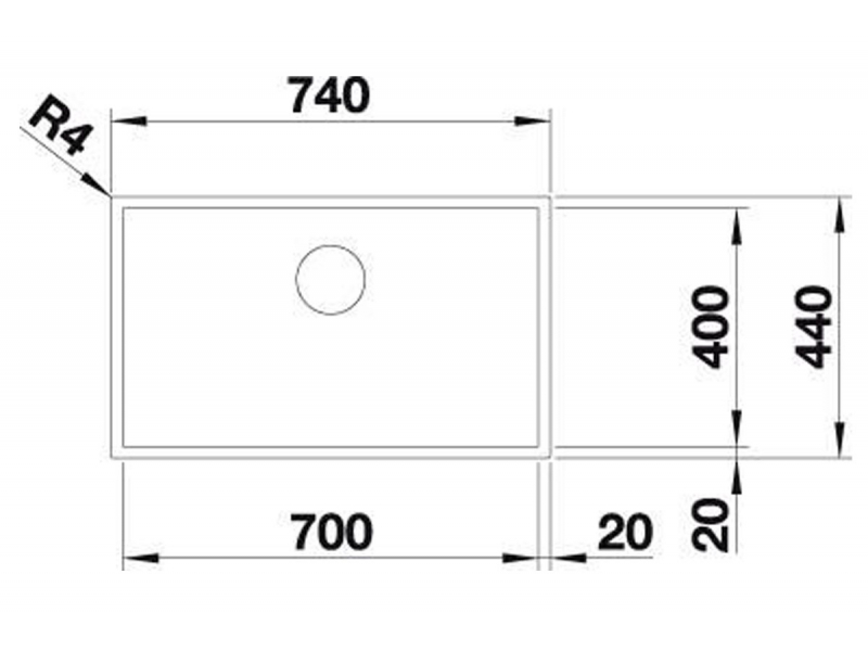 Купить Мойка Blanco Zerox 700-U Dark Steel, 526244