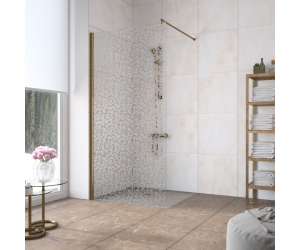 Неподвижная стенка Vegas Glass EAF Lux 86 05 R03, профиль - бронза, стекло – фея, 86*199,5 см