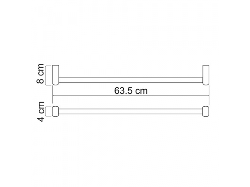 Купить Полотенцедержатель WasserKRAFT 6830, 63.5 см, хром