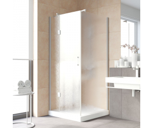 Душевой уголок Vegas Glass AFP-Fis Lux, 110 x 100 x 199.5 см, профиль матовый хром, стекло шиншилла, AFP-Fis Lux 110 07 02