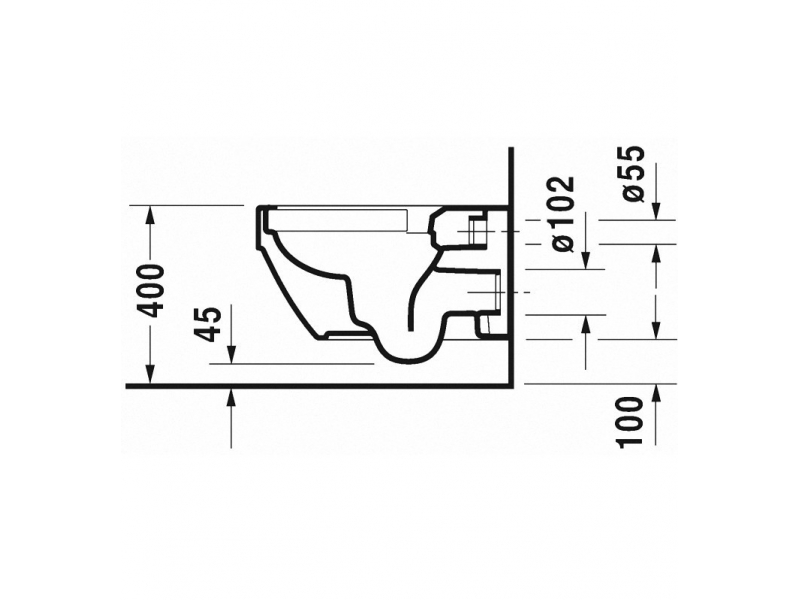 Купить Подвесной унитаз Duravit Vero Air Rimless 2525090000 37 х 57 см