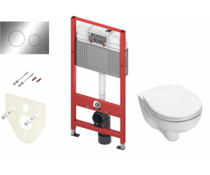Инсталляция для унитаза TECE Base K440921.WC1 с унитазом TECE V04 с кнопкой смыва TECEloop, хром глянцевый