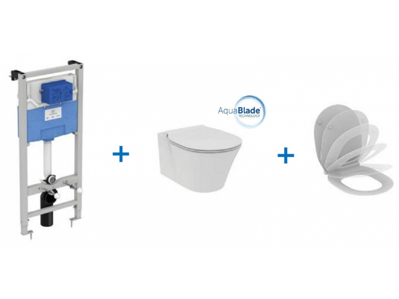 Купить Инсталляция Ideal Standard ProSys E212101 с унитазом Connect Air AquaBlade E005401, сиденье микролифт, комплект