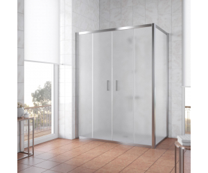 Душевой уголок Vegas Glass Z2P+ZPV, 220 x 90 x 190 см, профиль глянцевый хром, стекло сатин
