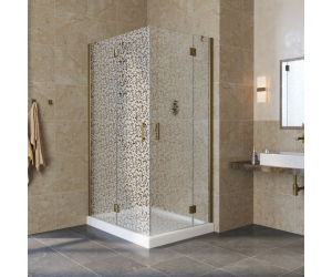 Душевой уголок Vegas Glass AFA-F Lux, 120 x 100 x 199.5 см, профиль бронза, стекло фея