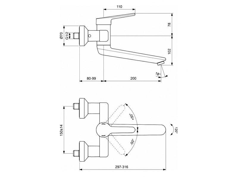 Купить Смеситель Ideal Standard Ceraplus 2.0 для раковины, хром, BC112AA