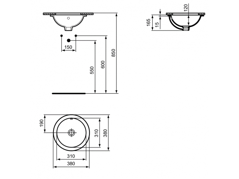 Купить Раковина Ideal Standard Connect 38 см, белый, E505201