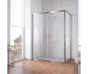 Душевой уголок Vegas Glass Z2P+ZPV, 210 x 100 x 190 см, профиль глянцевый хром, стекло шиншилла