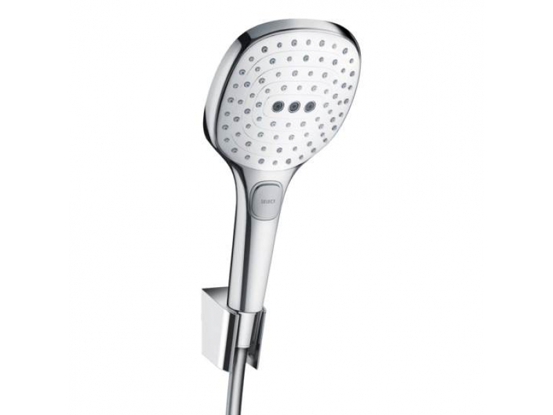 Купить Душевой гарнитур Hansgrohe Raindance Select E 120 Porter Set 26700400, хром/белый
