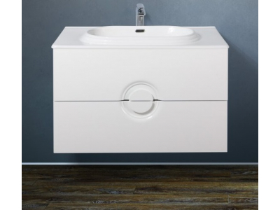 Тумба под раковину BelBagno Onda-800-2C-SO-BL 80 см подвесная, цвет белый глянцевый