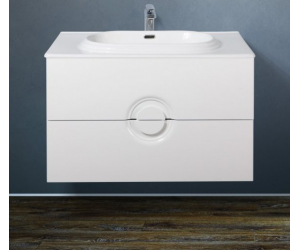 Тумба под раковину BelBagno Onda-800-2C-SO-BL 80 см подвесная, цвет белый глянцевый