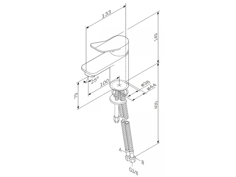 Купить Смеситель AM.PM X-Joy F85A02100 для раковины, хром