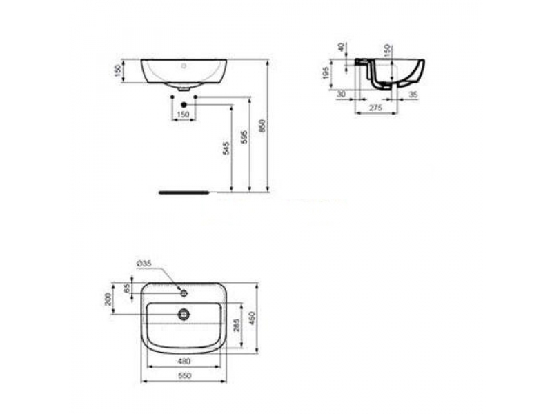 Купить Раковина Ideal Standard Tempo T059001