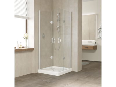 Душевой уголок Vegas Glass 2GPS Lux, 90 x 90 x 199.5 см, профиль матовый хром, стекло прозрачное